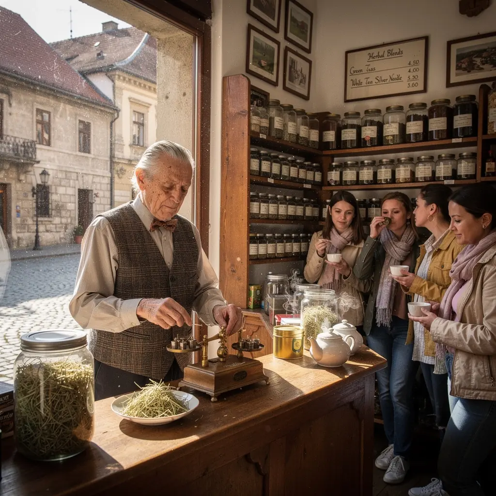 Ezüst tű levelek közelképe, amely a minőséget és tisztaságot hangsúlyozza.